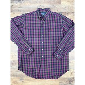 Polo Ralph Lauren Mens‎ Regent Custom Fit Button Shirt XL Plaid